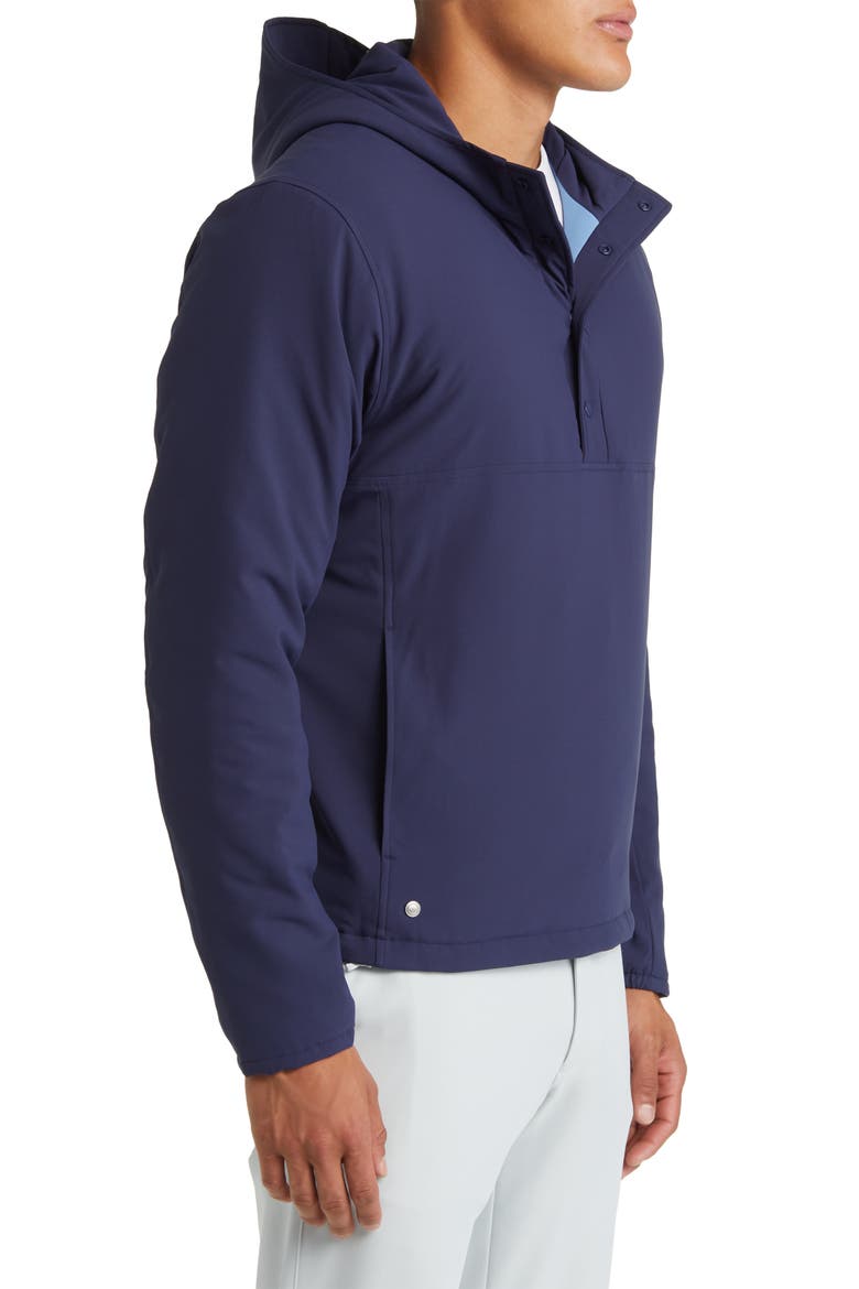 Approach Half Placket Hooded Pullover Jacket, Alternate, color, NAVY