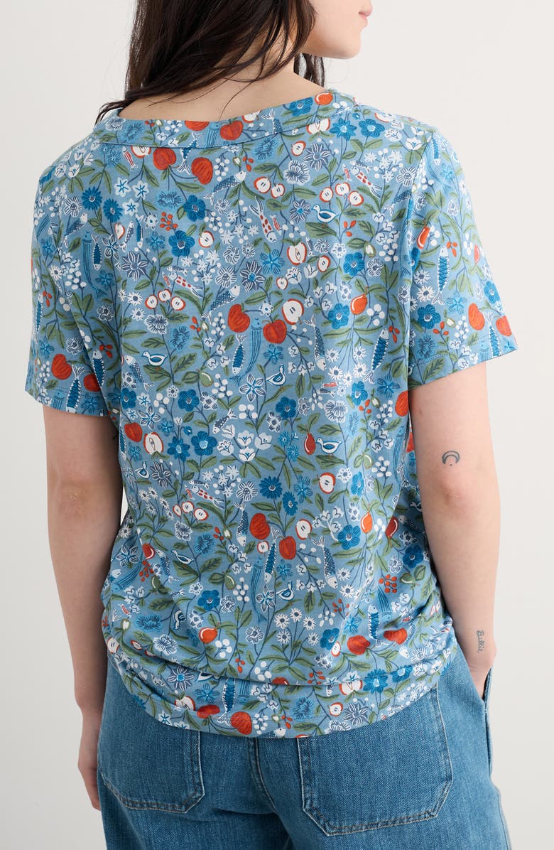 Seasalt Cornwall Barnoon Print Short Sleeve Top, Alternate, color, Still Life Sea Holly