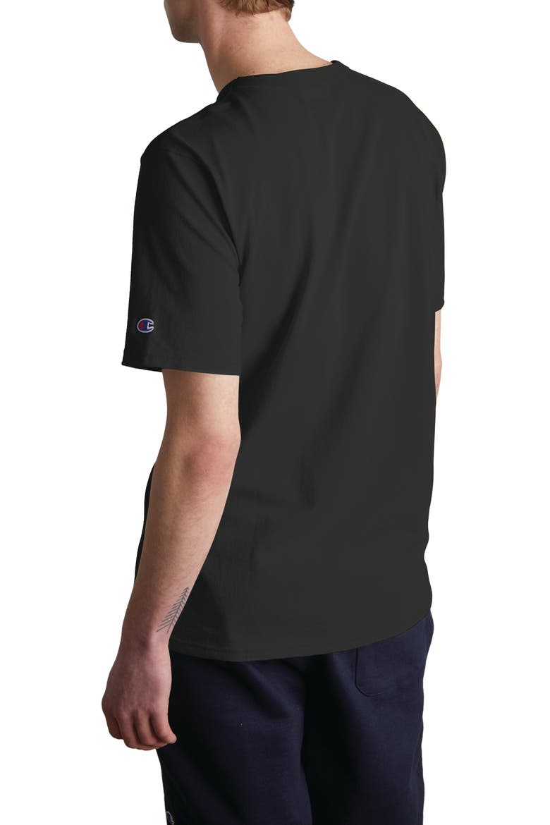 Logo Embroidered Crewneck T-Shirt, Alternate, color, BLACK