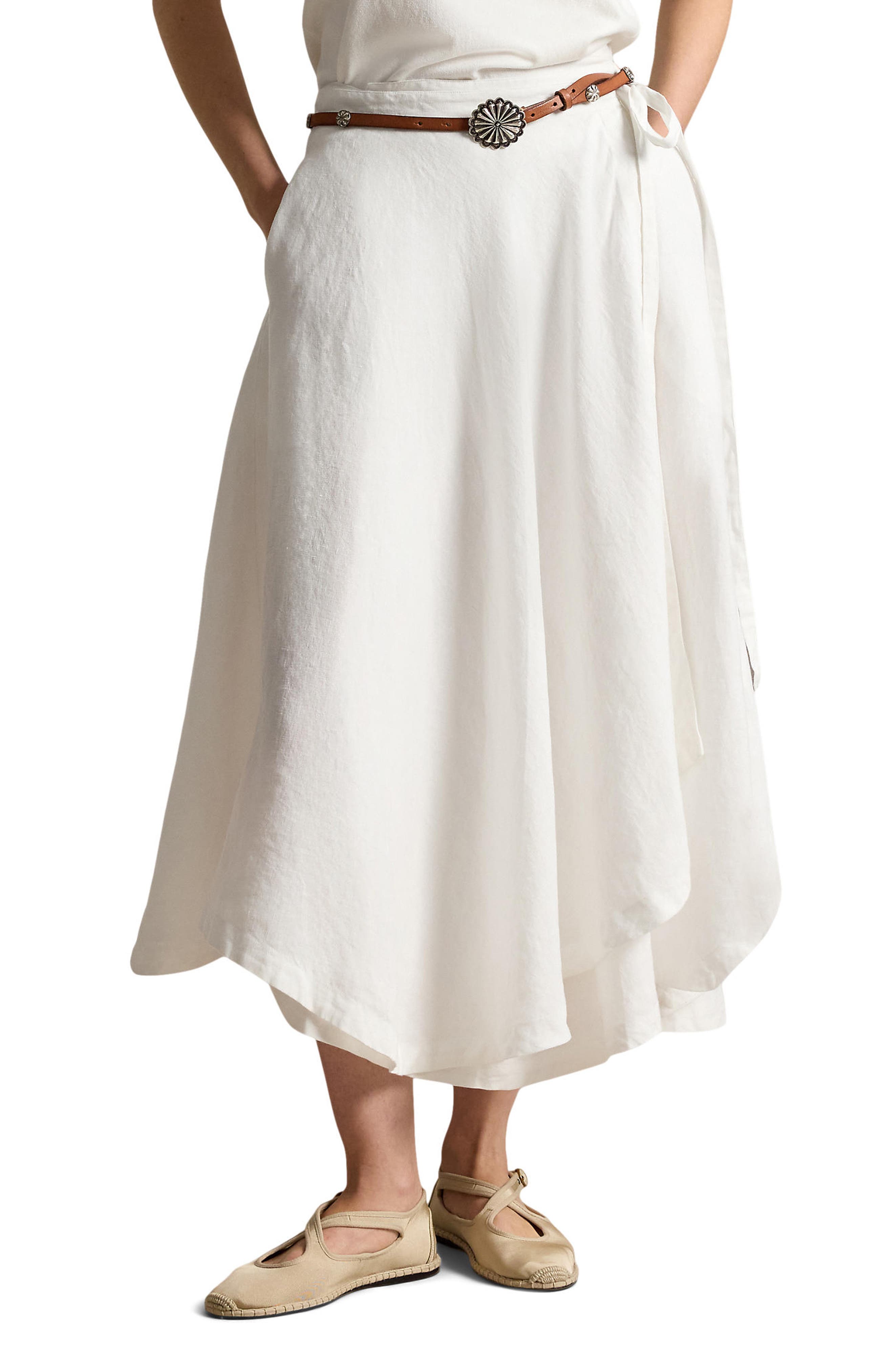 Linen Wrap Skirt