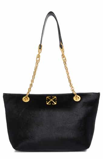 Small Jitney Chain Leather & Calf Hair Tote