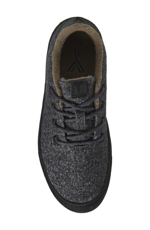 Yy Nation Cirro Wool Blend Water Resistant Low Top Sneaker In Charcoal/black