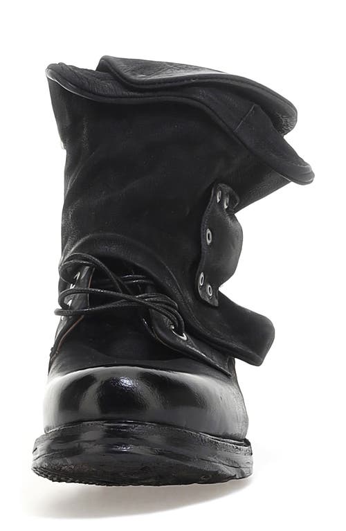 As98 A.s.98 Simon Ii Moto Bootie In Black