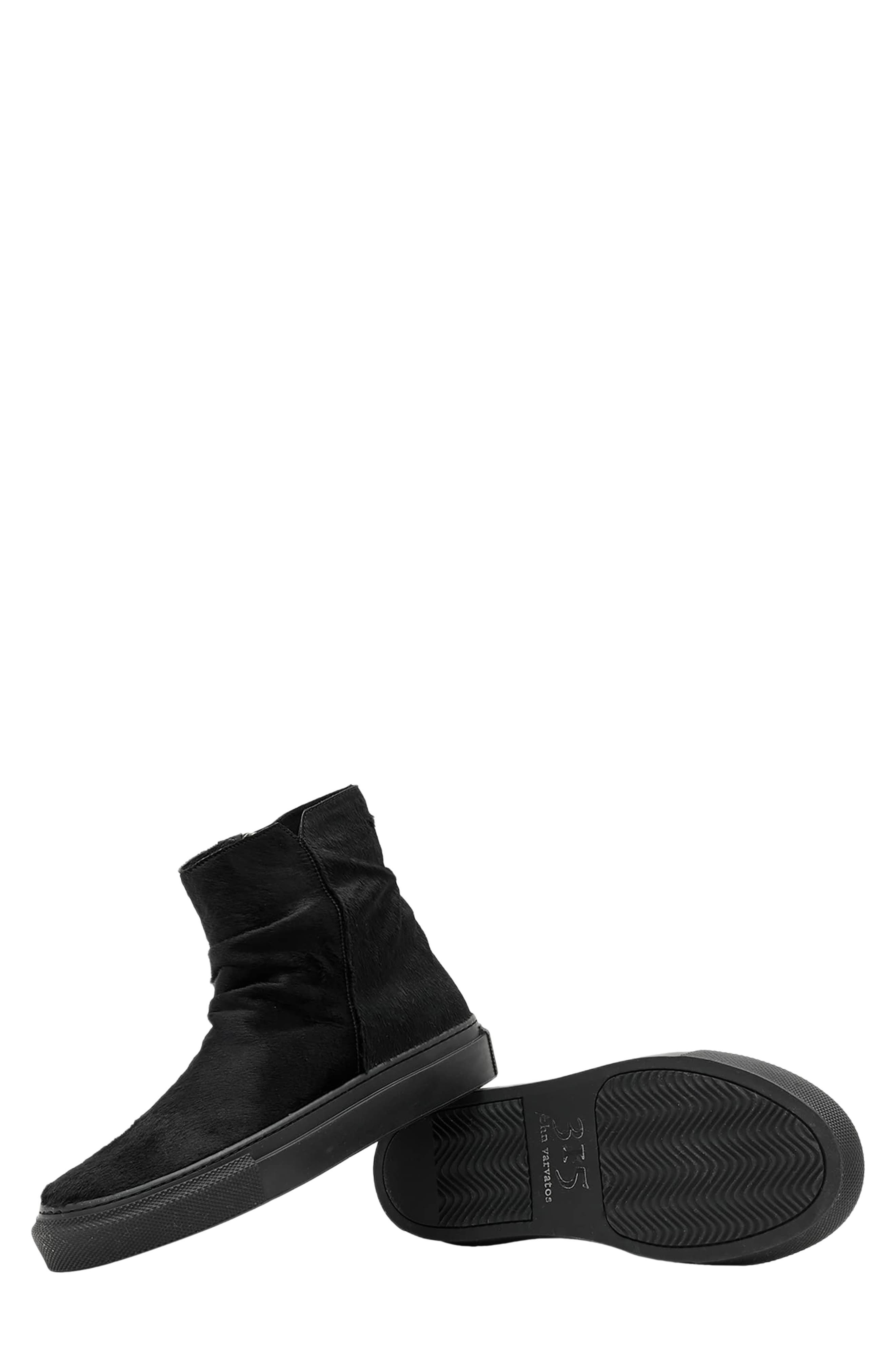 Reed Genuine Calf Hair Boot, Alternate, color, BLACK