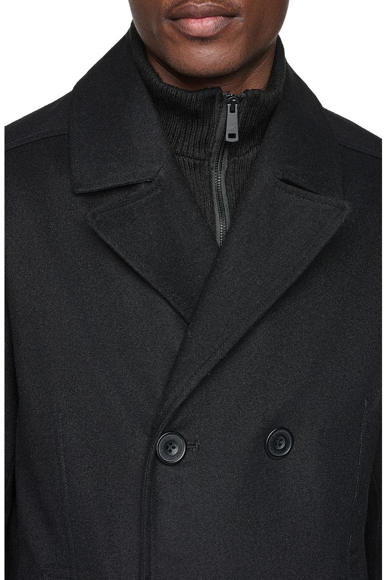 Classic Wool Peacoat, Alternate, color, BLACK