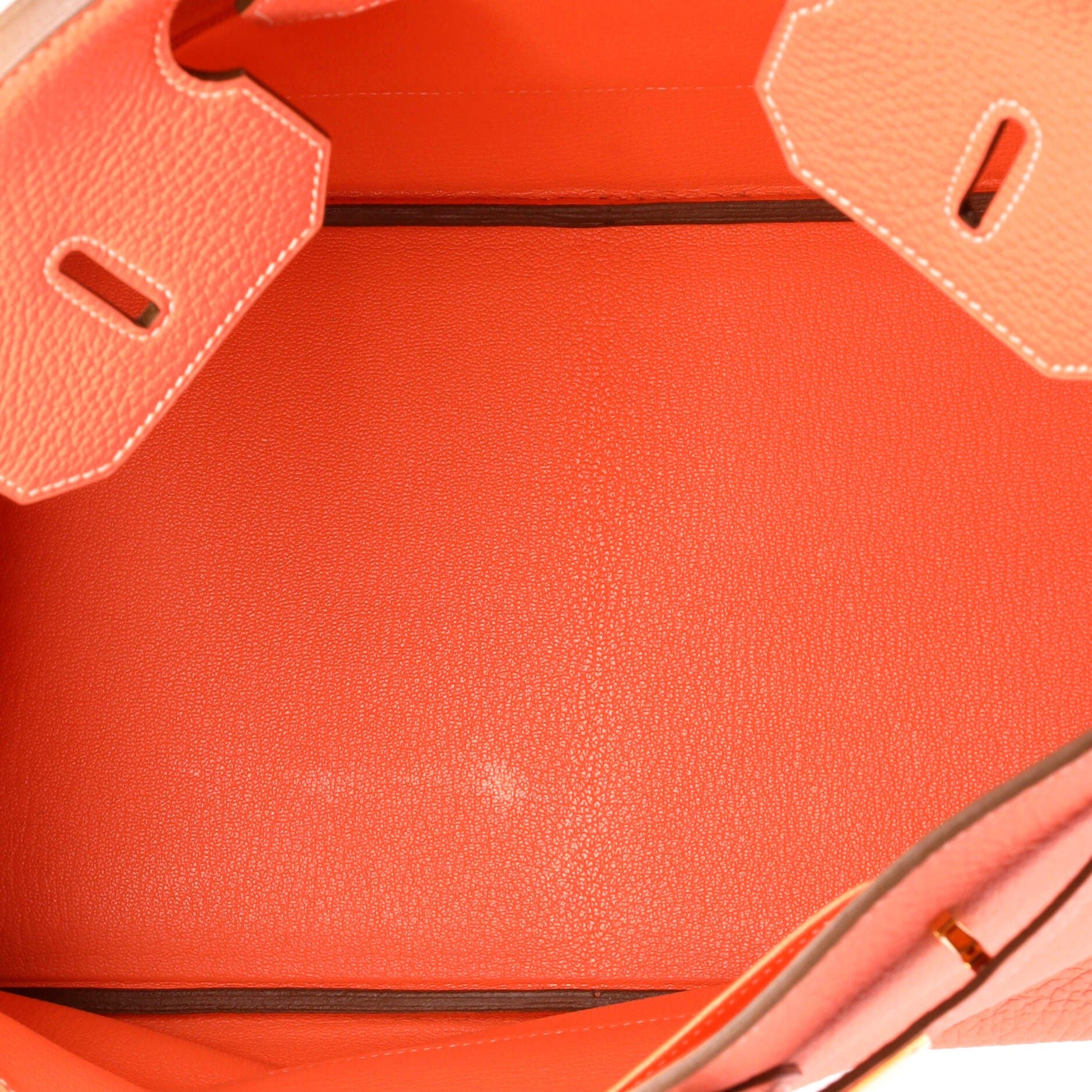 Birkin Handbag Pink Clemence with Gold Hardware 35, Alternate, color, Orange