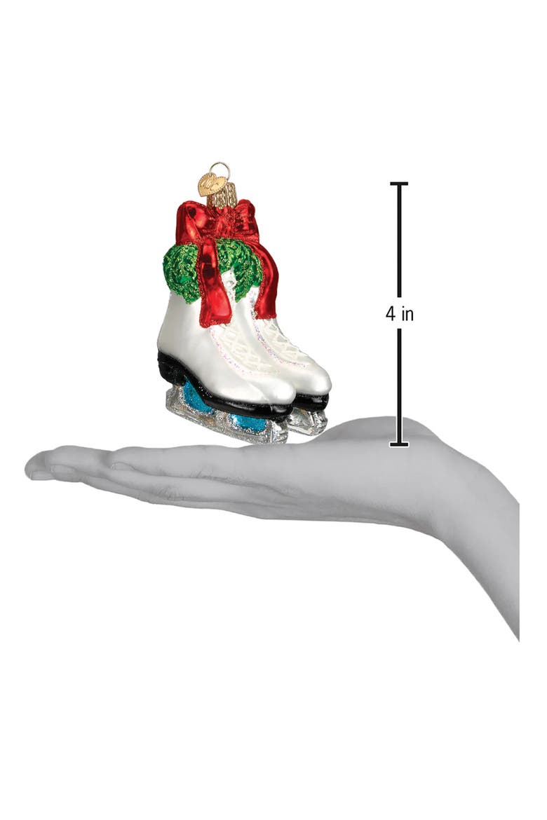 Holiday Skates Christmas Ornament, Alternate, color, WHITE MULTI