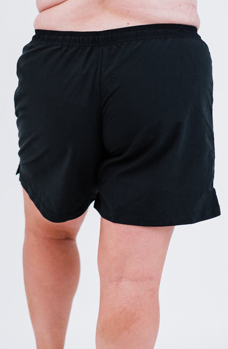 Calypsa Plus Size 7" Board Shorts, Alternate, color, Black