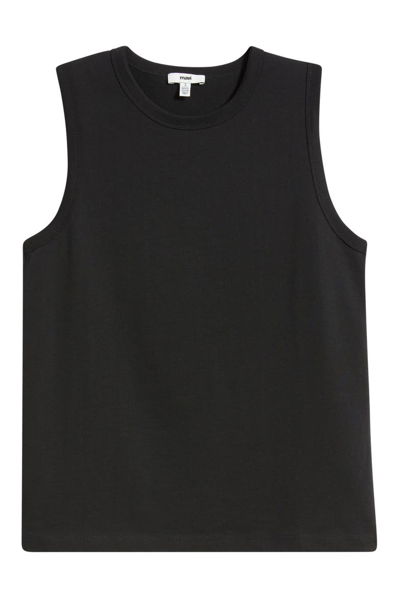 Cotton Muscle Tank, Alternate, color, BLACK