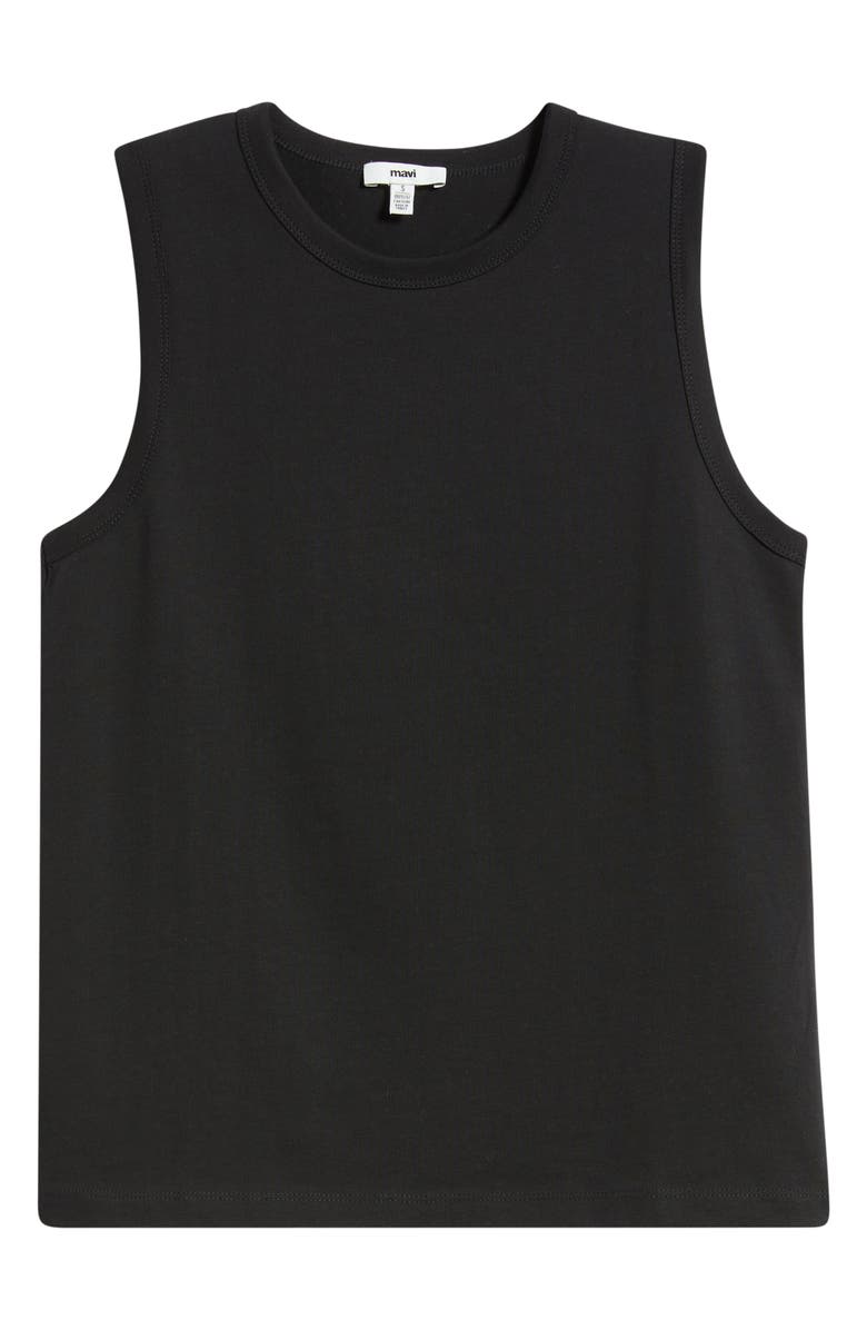 Mavi Jeans Cotton Muscle Tank, Main, color, Black