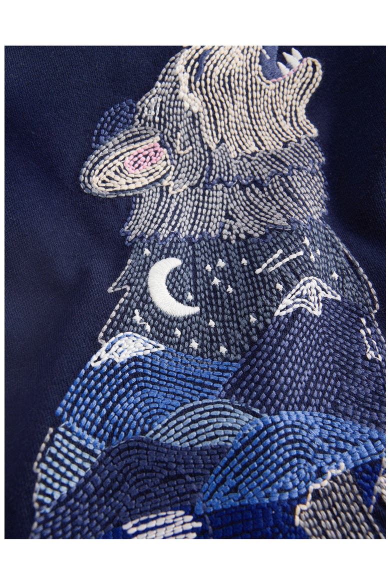 Kids' Wolf Superstitch Long Sleeve T-Shirt, Alternate, color, FRENCH NAVY SCENIC WOLF