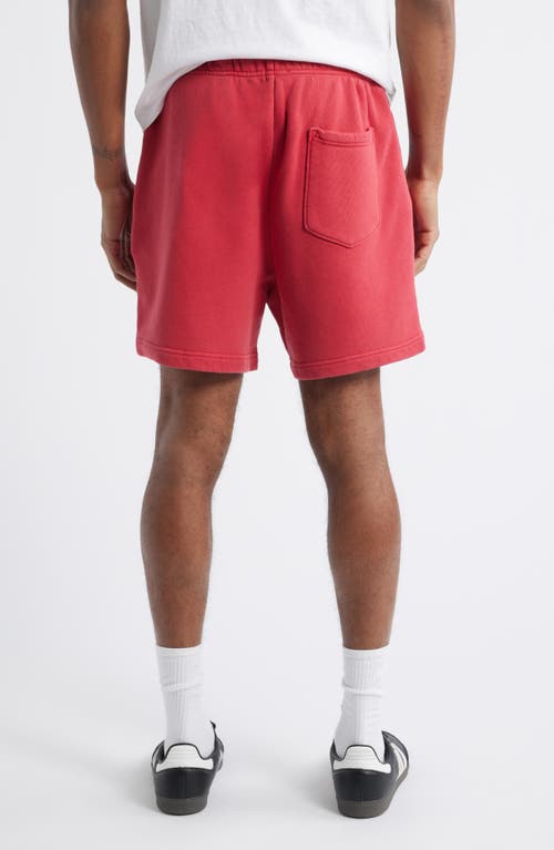 Elwood Core Organic Cotton Brushed Terry Sweat Shorts In Red
