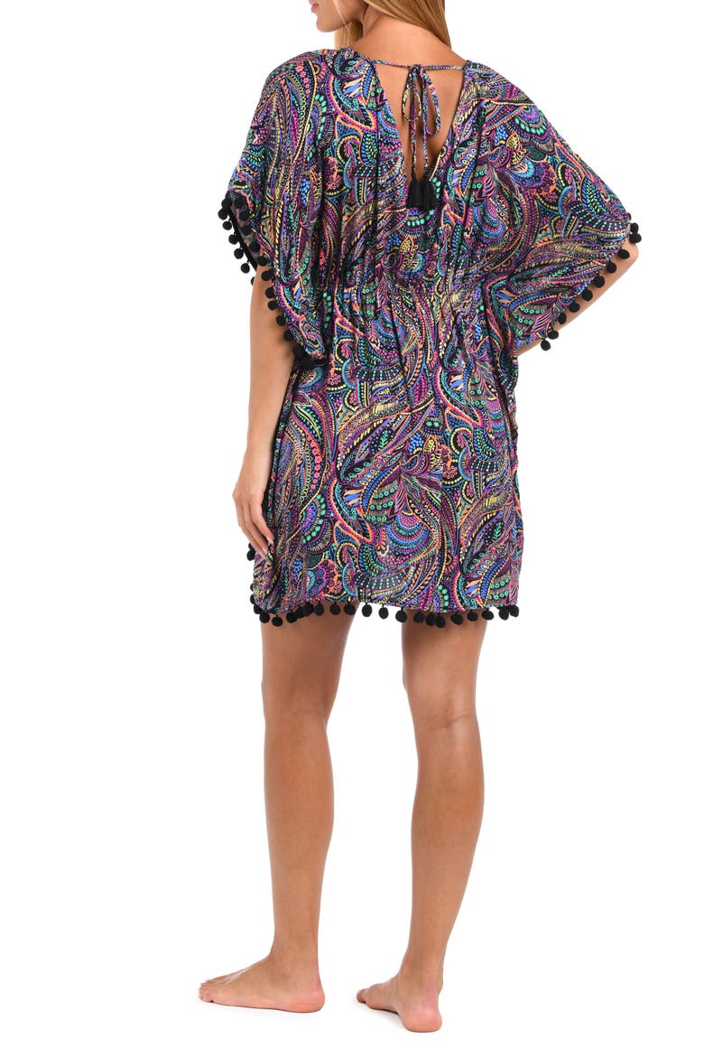 Disco Print Cover-Up Caftan, Alternate, color, PURPLE MULTI