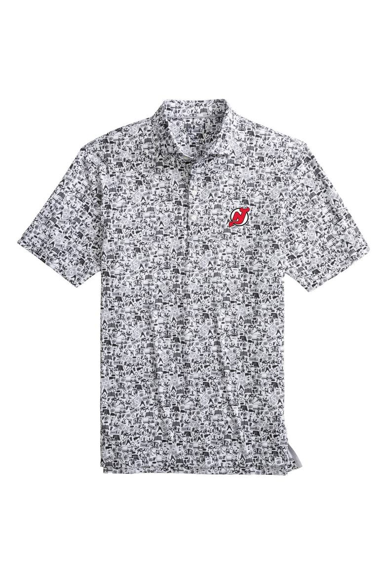 Men's johnnie-O  Black/White New Jersey Devils Slapshot Polo, Alternate, color, Black