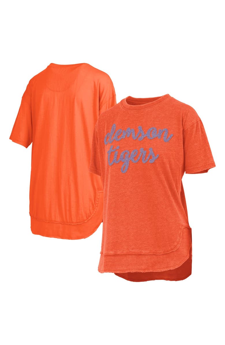 PRESSBOX Women's Pressbox  Orange Clemson Tigers Poncho T-Shirt, Main, color, Orange