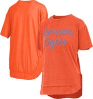 PRESSBOX Women's Pressbox Orange Clemson Tigers Poncho T-Shirt