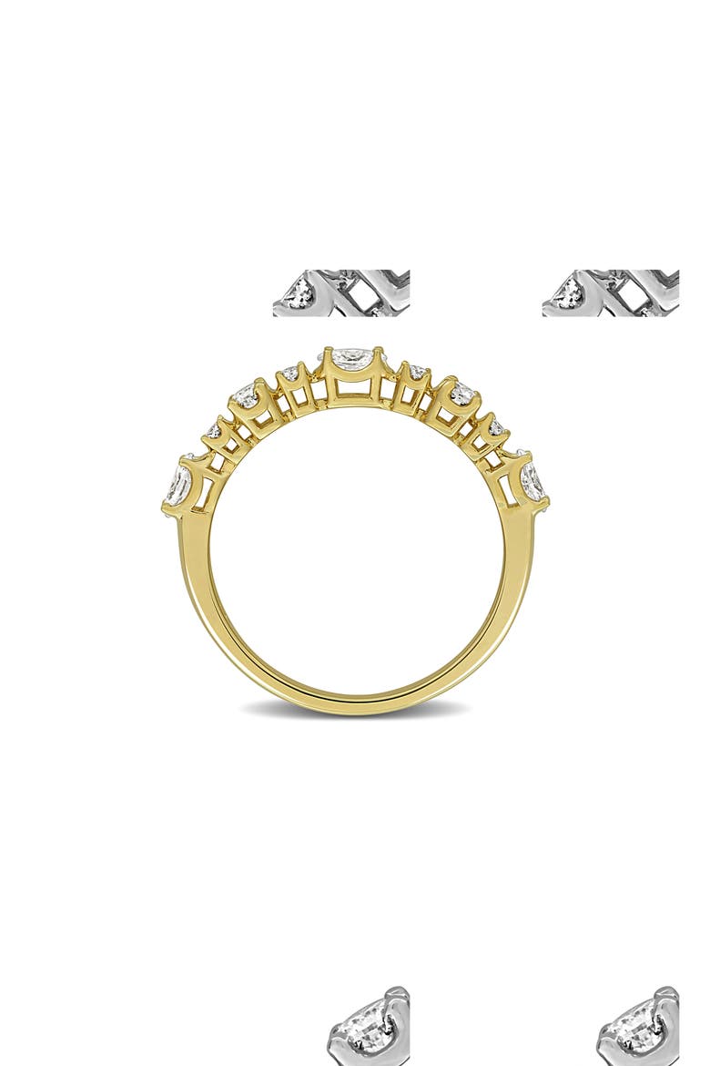 Created Moissanite Band Ring, Alternate, color, GOLD