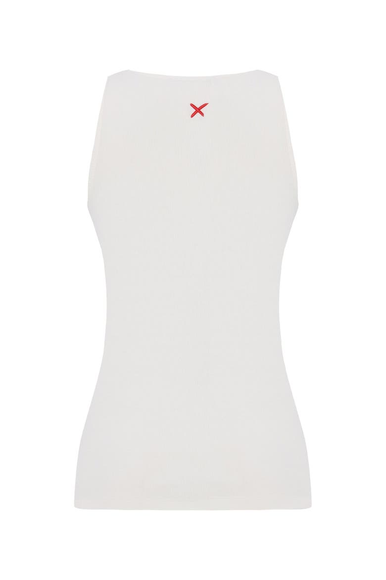 Cotton Rib Tank Top, Alternate, color, white