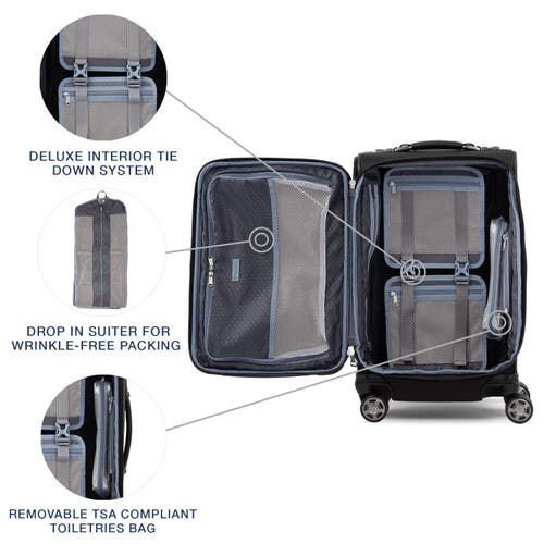 Travelpro Platinum Elite Softside Expandable Carry-on 21-inch Luggage In Shadow Black