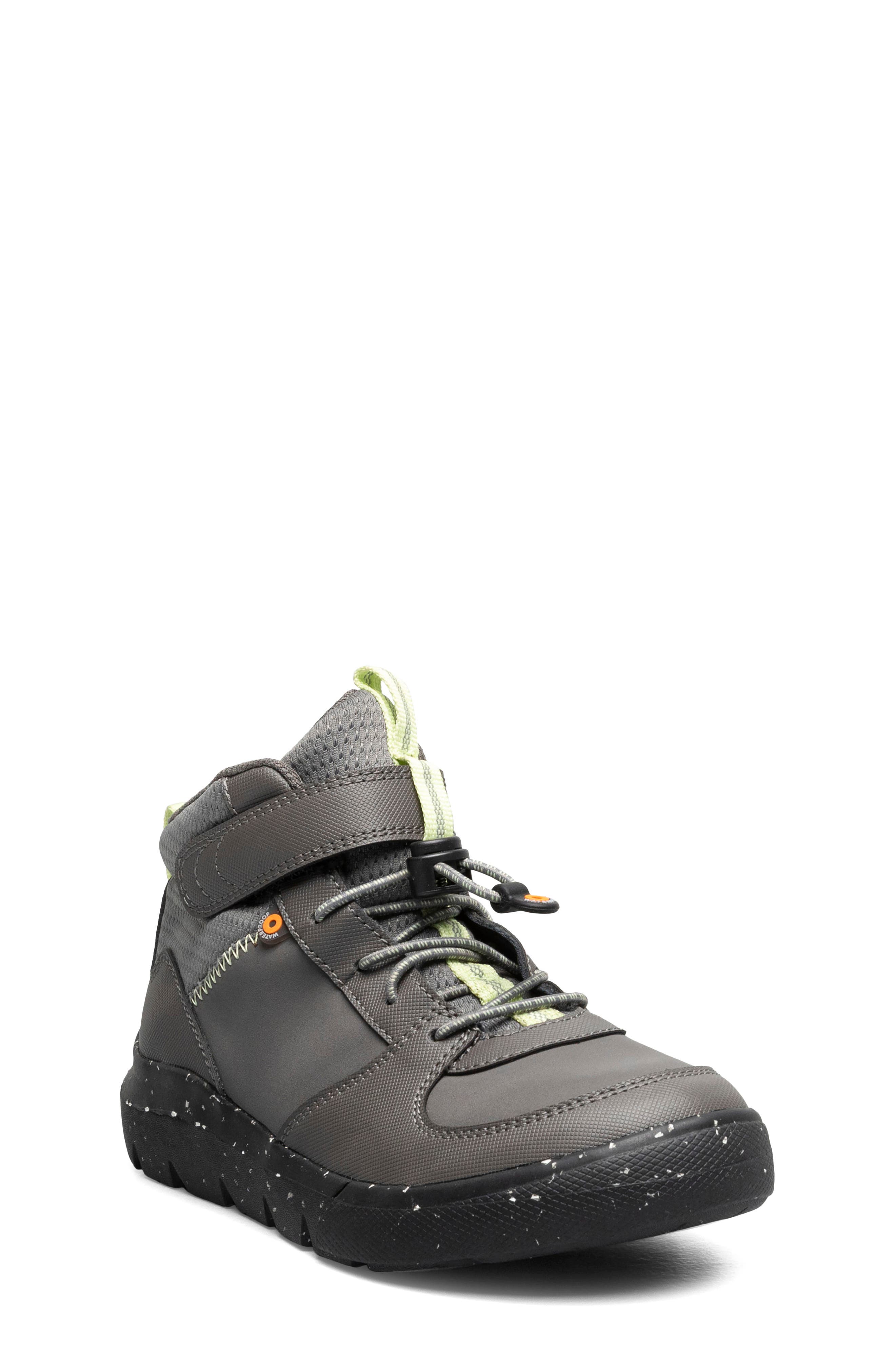 Bogs Kids' Skyline Kicker Waterproof High Top Top Sneaker, Main, color, Gray