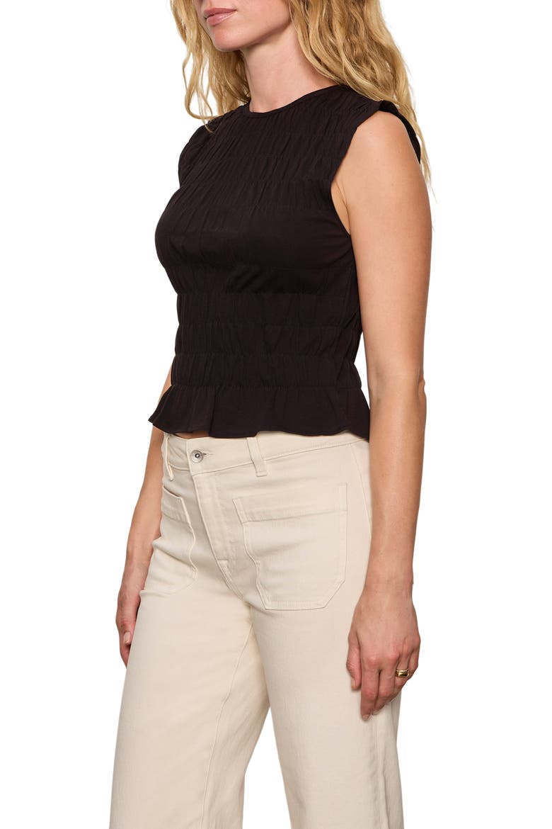 Better Together Smocked Sleeveless Top, Alternate, color, BLACK
