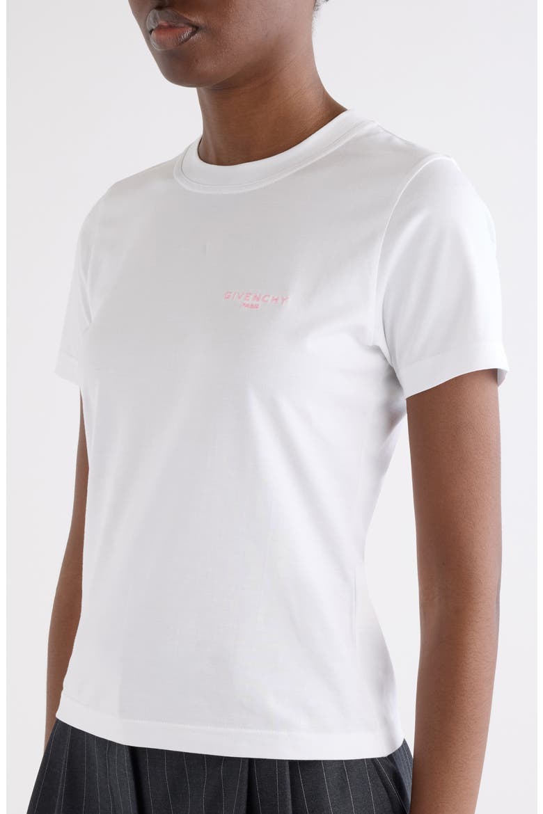 Fitted Cotton T-Shirt, Alternate, color, WHITE