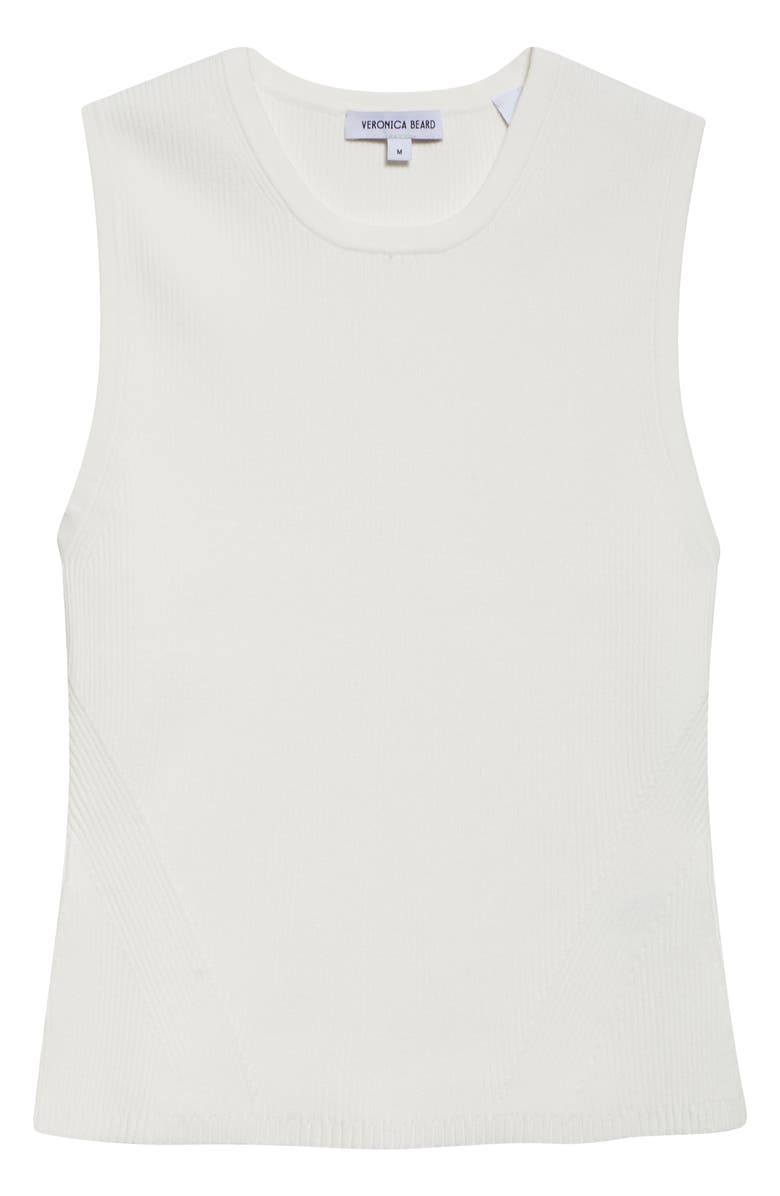 Veronica Beard Rib Sweater Tank, Alternate, color, Off White