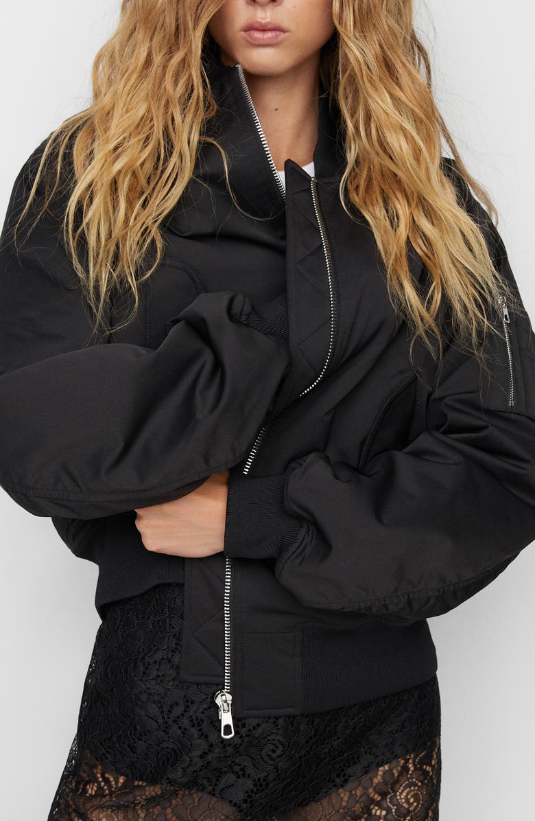 MANGO Oversize Bomber Jacket, Alternate, color, 