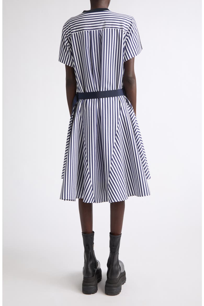 Stripe T-Shirt Overlay Shirtdress, Alternate, color, NAVY STRIPE