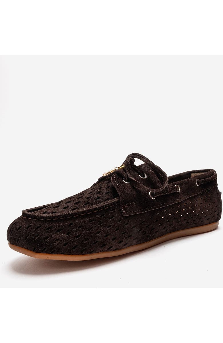 Forever & Always Shoes Stevo Leather Lace Up Loafer, Alternate, color, Brown Suede
