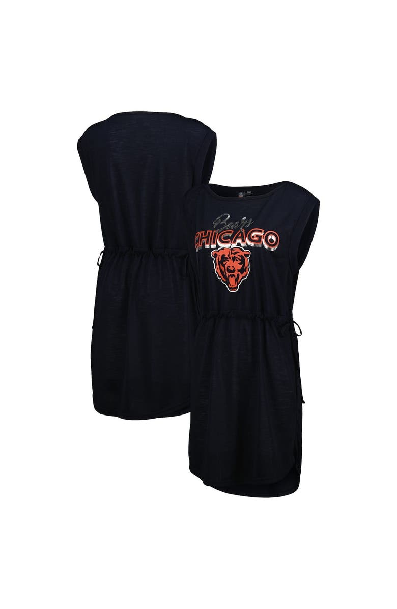 G-III 4HER BY CARL BANKS Women's G-III 4Her by Carl Banks Navy Chicago Bears G.O.A.T. Swimsuit Cover-Up, Alternate, color, 
