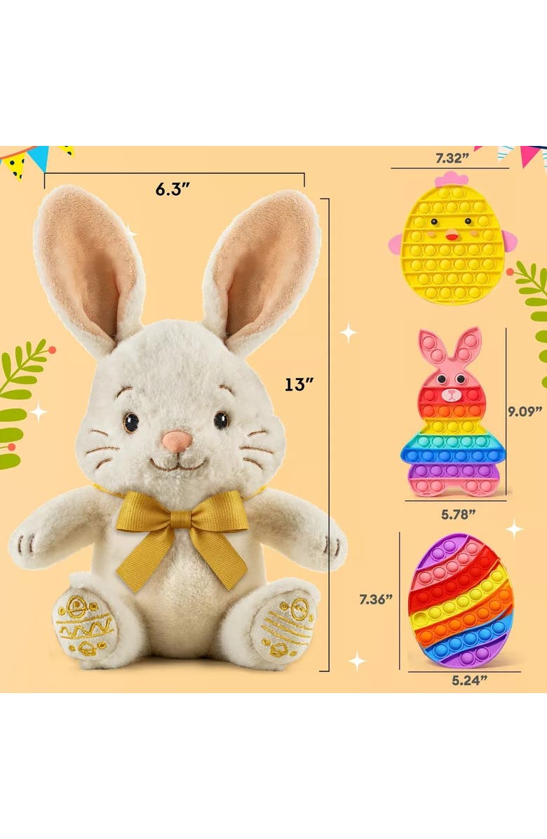 Sperric Easter Pop It Plush Bunny Fidget Toy Set, Alternate, color, 