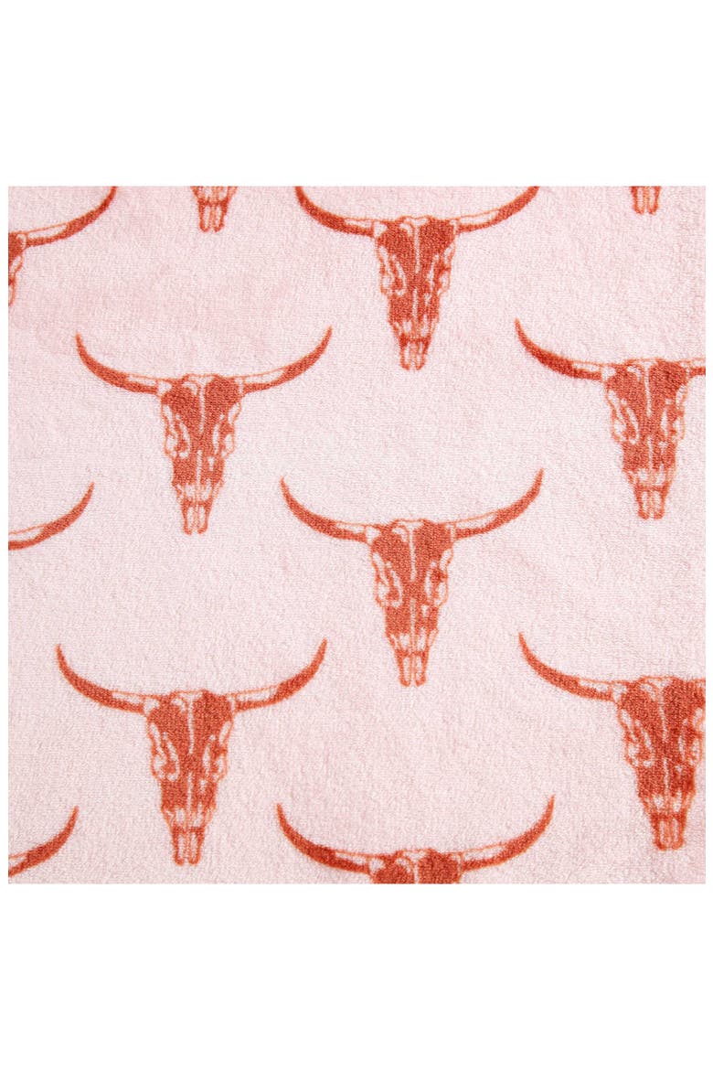 Steer Head Throw Blanket, Alternate, color, PINK