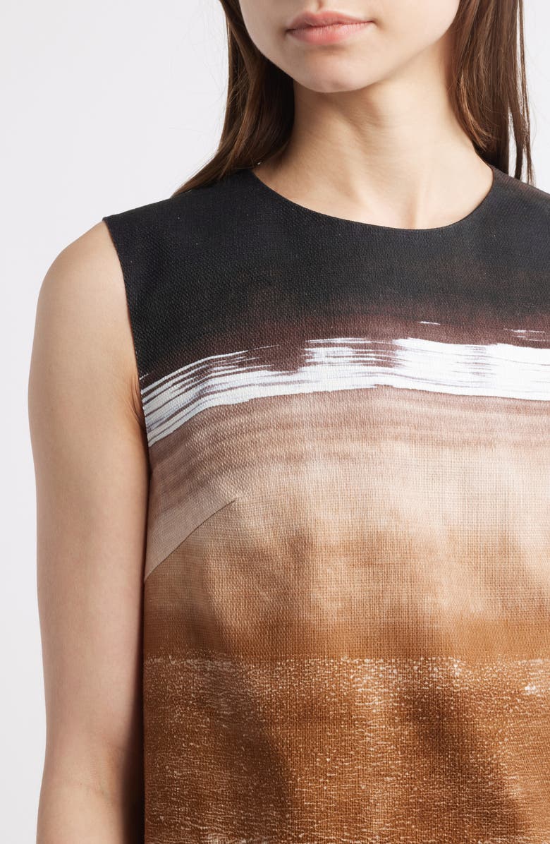 KOBI HALPERIN Ombré Colorblock Stretch Cotton Dress, Alternate, color, Natural Multi