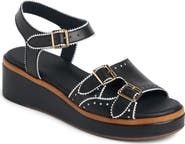 THE OFFICE OF US Miss Gia Leather Platform Sandal