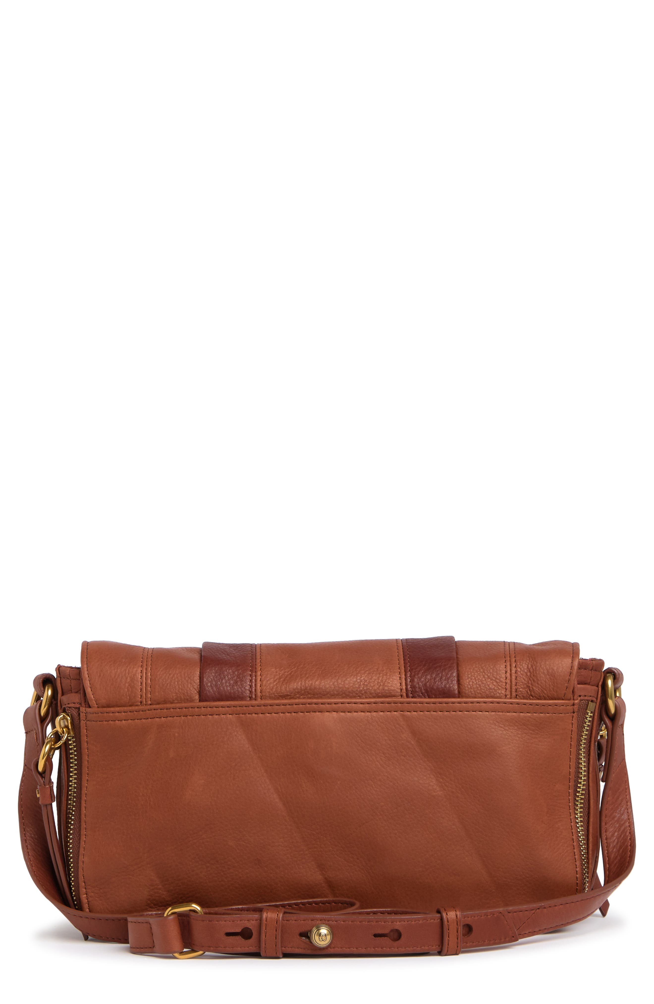 AMERICAN LEATHER CO. Maple Flap Leather Crossbody Bag, Alternate, color, 