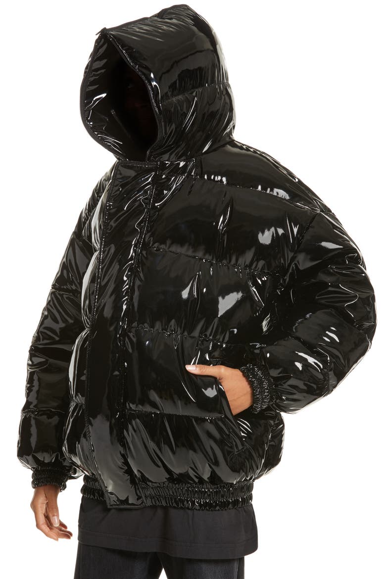 Miss Webcam Puffer Jacket, Alternate, color, BLACK