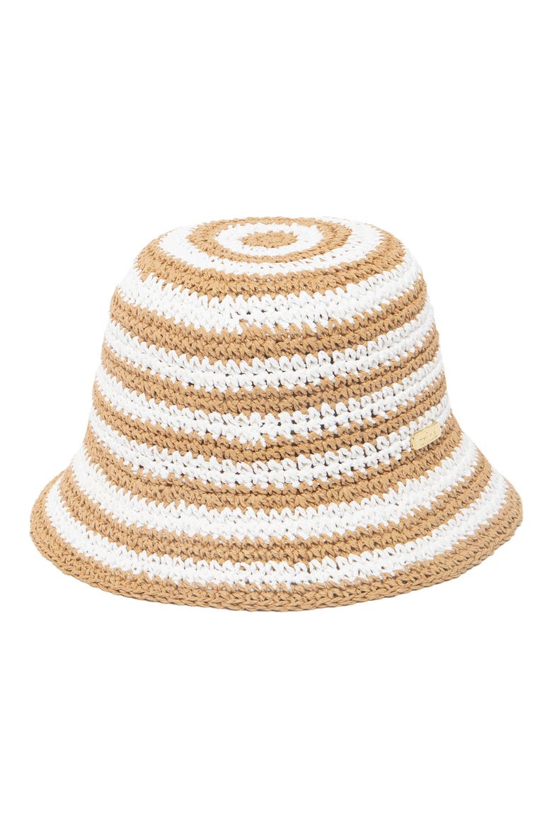 Woven Straw Bucket Hat, Main, color, NATURAL/ WHITE
