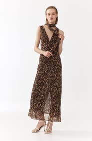 H&M Scarf-detail Chiffon Dress