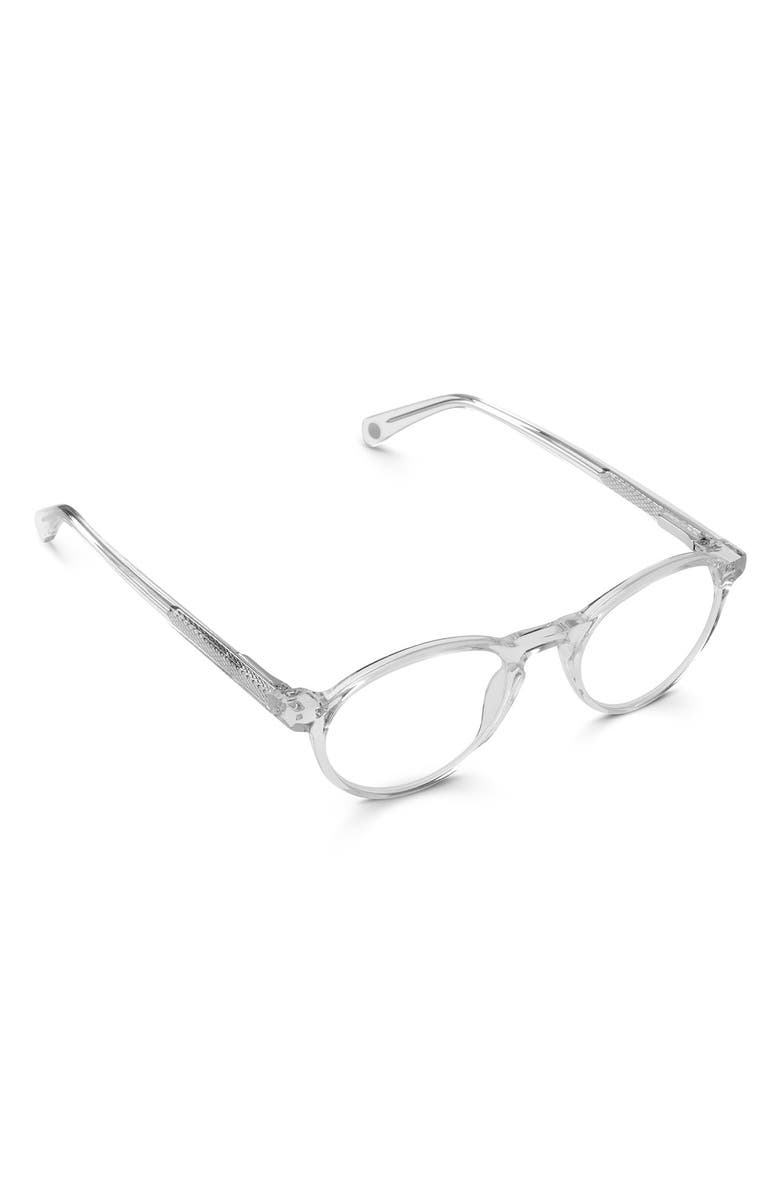 eyebobs Board Stiff 49mm Round Reading Glasses, Alternate, color, Crystal Clear
