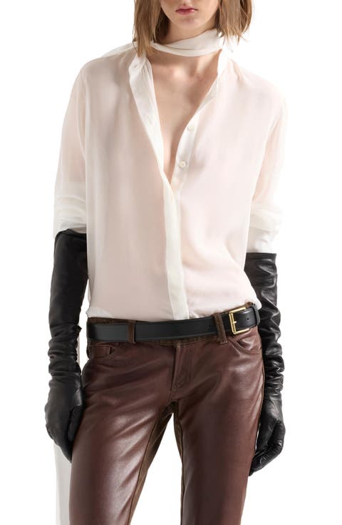 Silk Bow Shirt