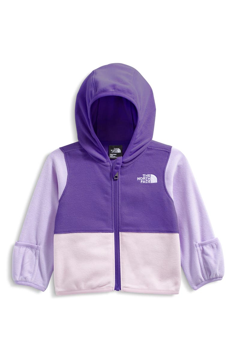 The North Face Kids' Glacier Zip Hoodie, Main, color, Peak Purple/ Lite Lilac/ Pale