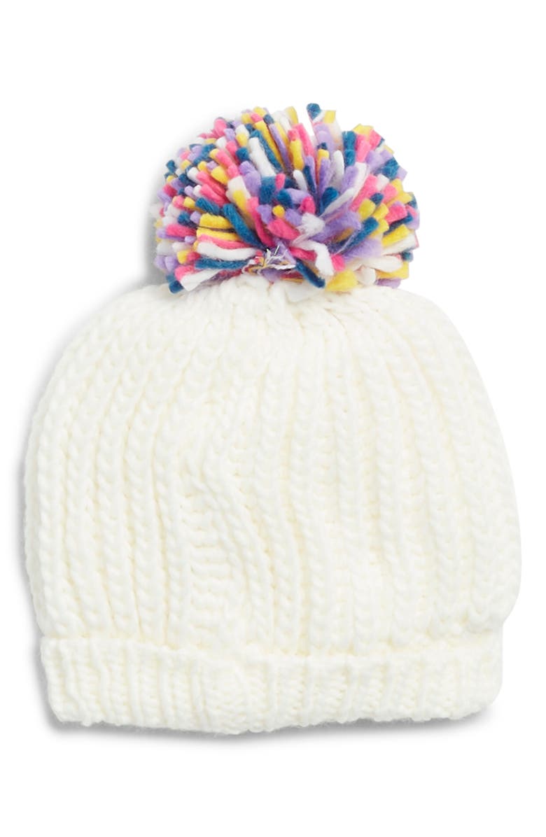 Capelli New York Pompom Knit Cap & Mittens Set, Alternate, color,