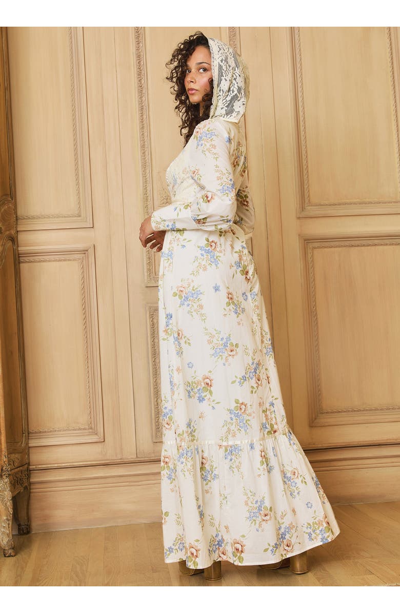 ModCloth Carol Hooded Maxi Dress, ModCloth x Gunne Sax, Alternate, color, Whispering Petals