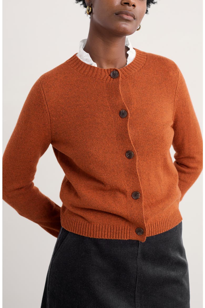 Tern Tide Merino Wool Blend Cardigan, Main, color, KNIT MELANGE RUSTED