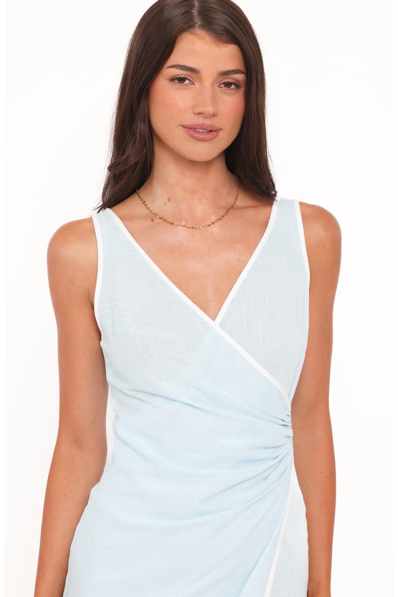 Zion Wrap Style Minidress, Alternate, color, PALE BLUE