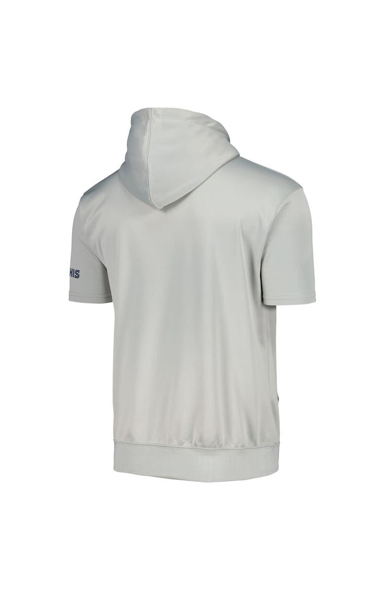 FANATICS Men's Fanatics Branded Silver/Light Blue Memphis Grizzlies Short Sleeve Pullover Hoodie, Alternate, color, Silver