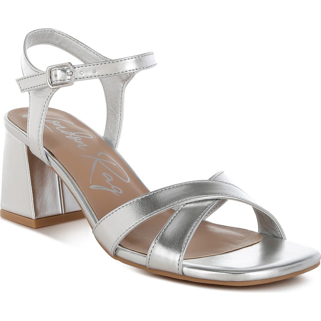 London Rag Edessa Sandal In Silver