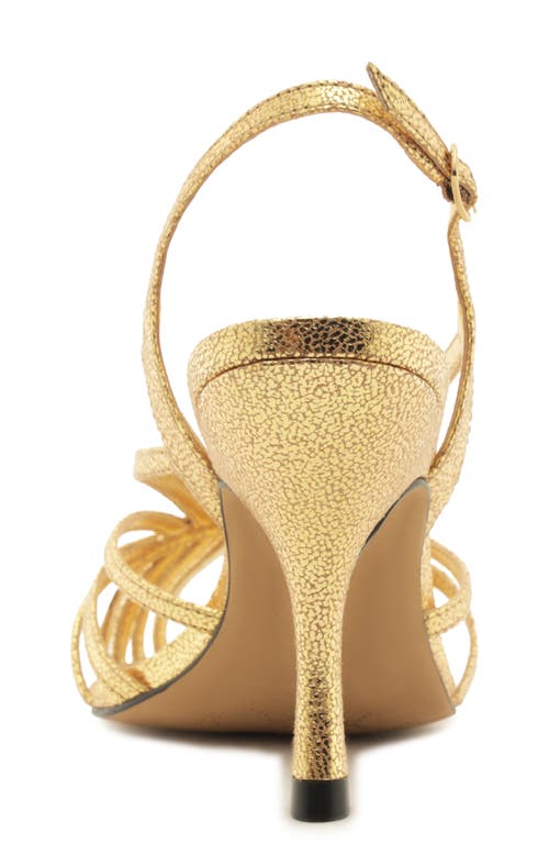 Arezzo Lucia Slingback Sandal In Gold