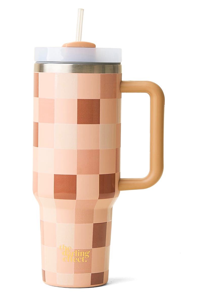 40 Ounce Take Me Everywhere Tumbler, Main, color, CHECK BROWN